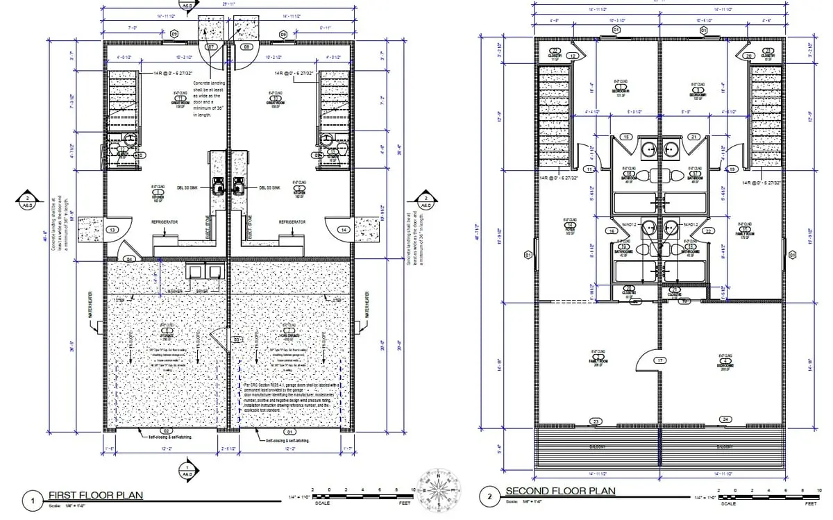 A flexible two-story option. floor plan drawing