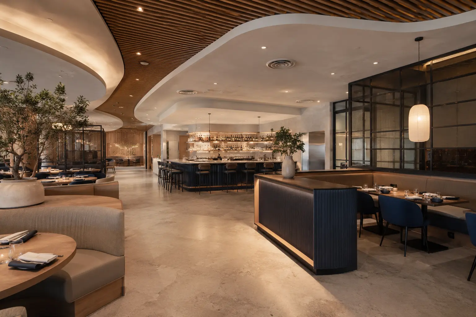 Representative restaurant tenant improvement visualization